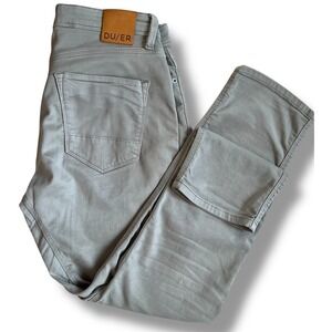 DU/ER N2X Relaxed Taper Pants Grey Mens 33x30 MFNR1002 Stretch Tencel